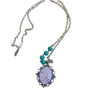 Plunder Silver and Turquoise Pendant Necklace